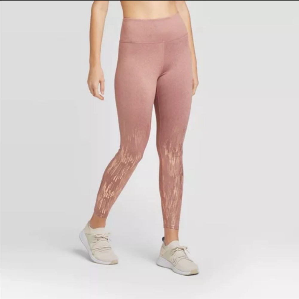 Joy Lab rose gold metallic leggings